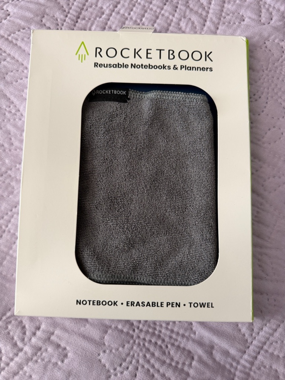 Gray Microfiber Towel for Reusable Notebooks